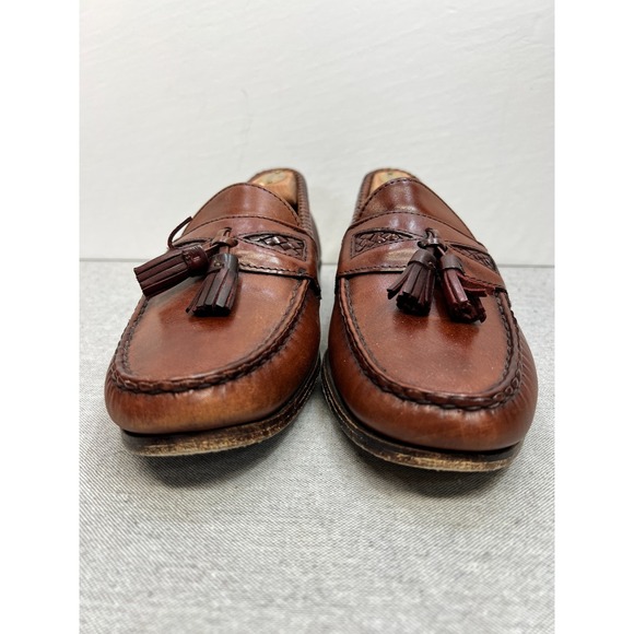 Allen Edmonds Tassel Chili Brown Maxfield Mens Size 9 D Braided Trim Loafer USA main image 10